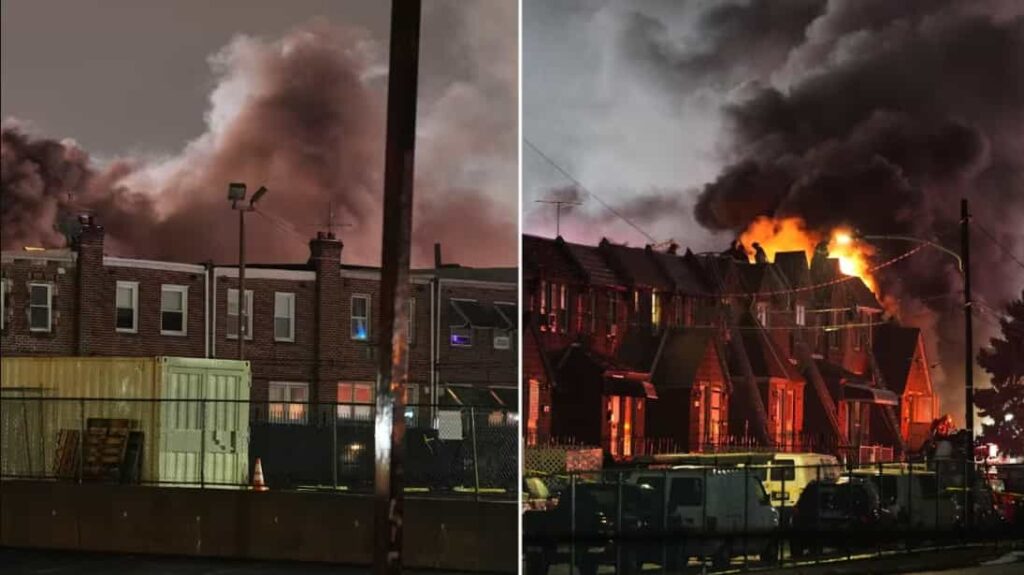 Un avión sanitario se estrelló en una zona residencial de Filadelfia: hay al menos dos muertos